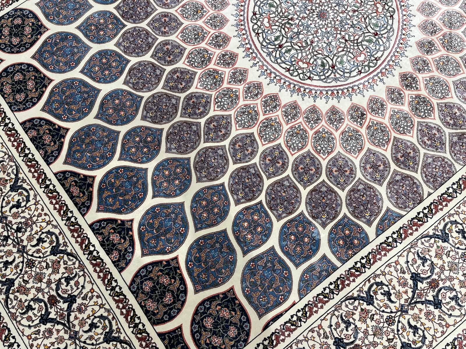 Quality Carpet Bamboo Rug Qum Cream by Camel Carpet