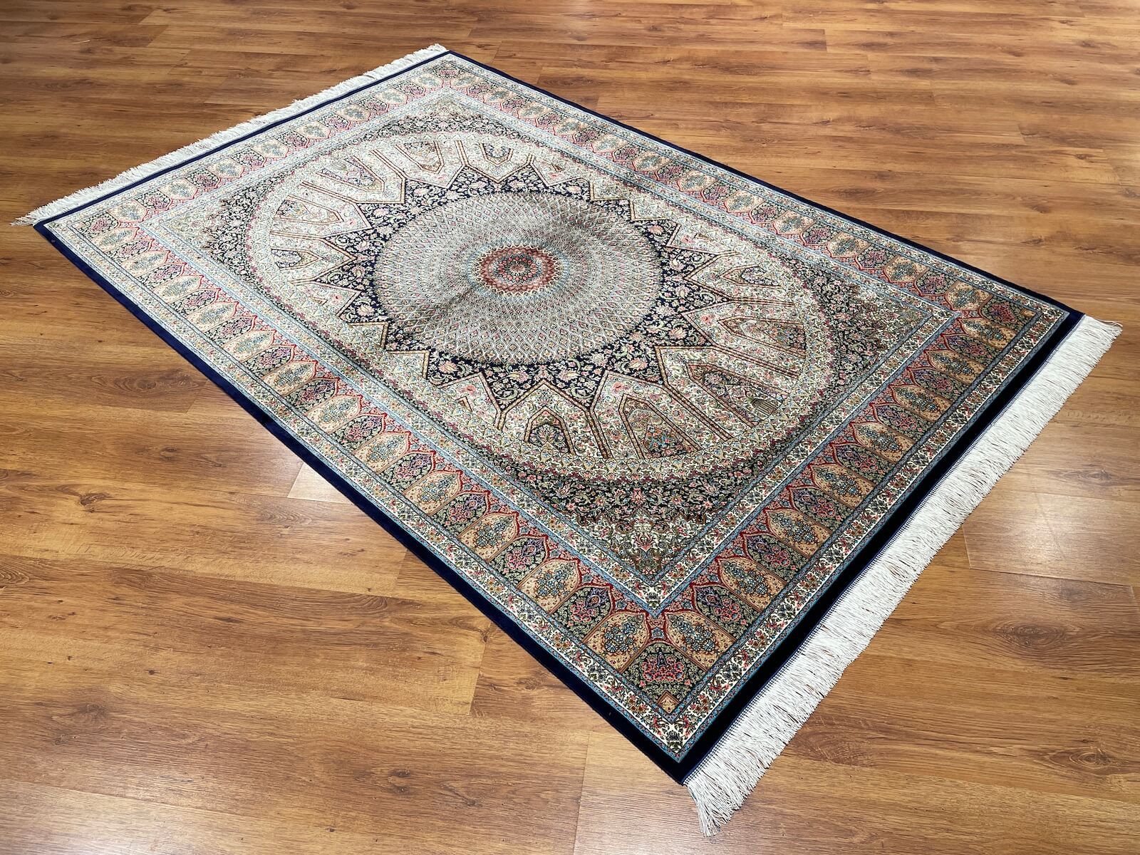 Quality Carpet Bamboo Rug Qum Bej by Camel Carpet