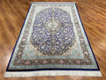 Quality Carpet Bamboo Rug Qum Blue by Camel Carpet