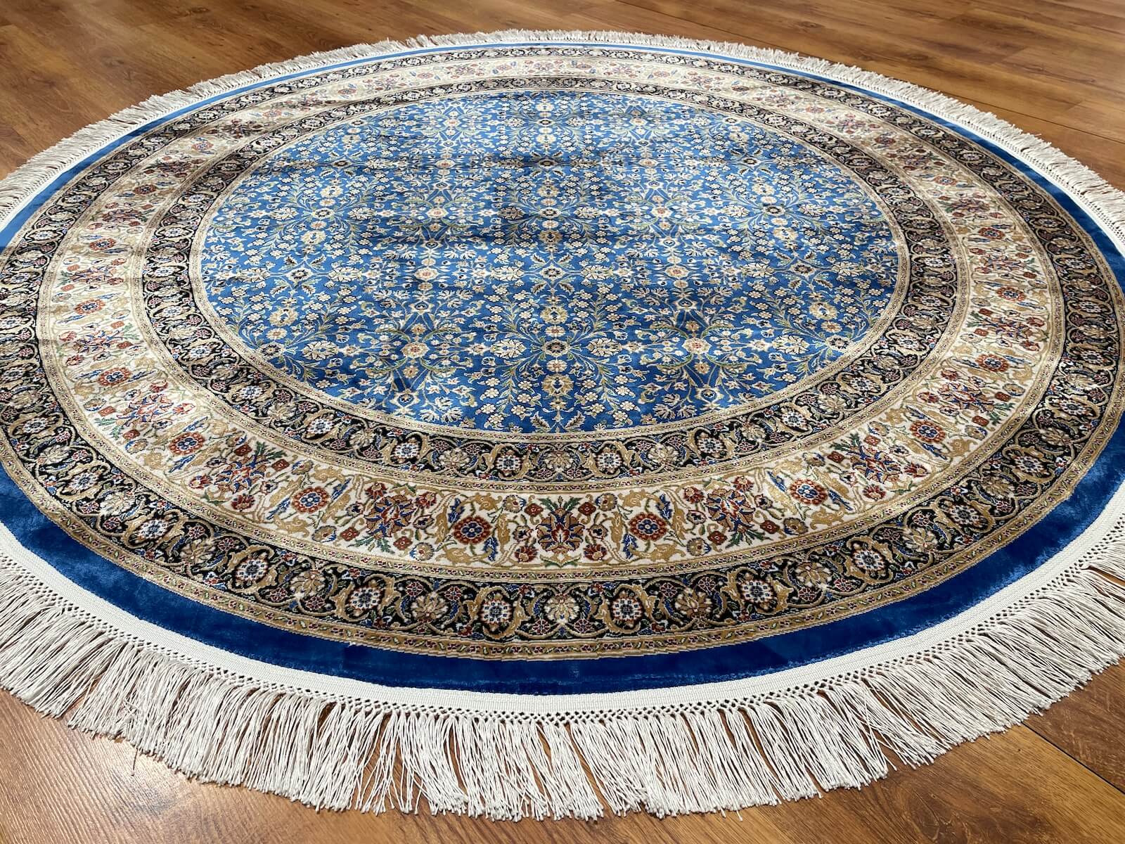 Quality Carpet Bamboo Rug Round – 2001C by Camel Carpet