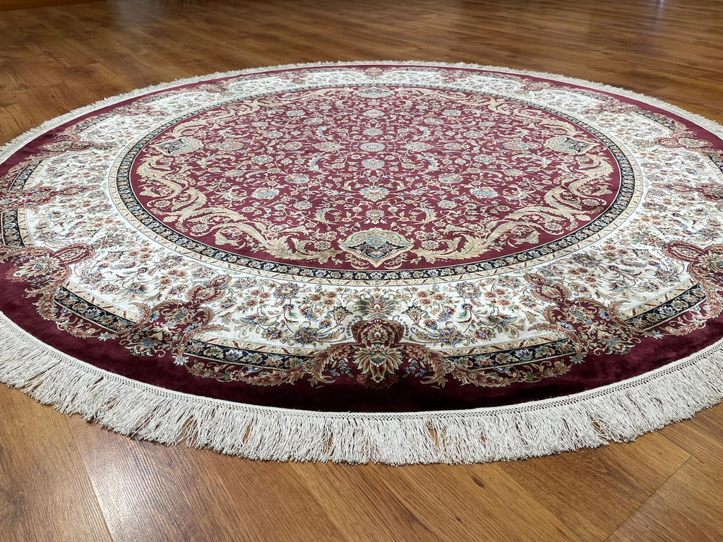 Quality Carpet Bamboo Rug Qum Round – 2034 by Camel Carpet