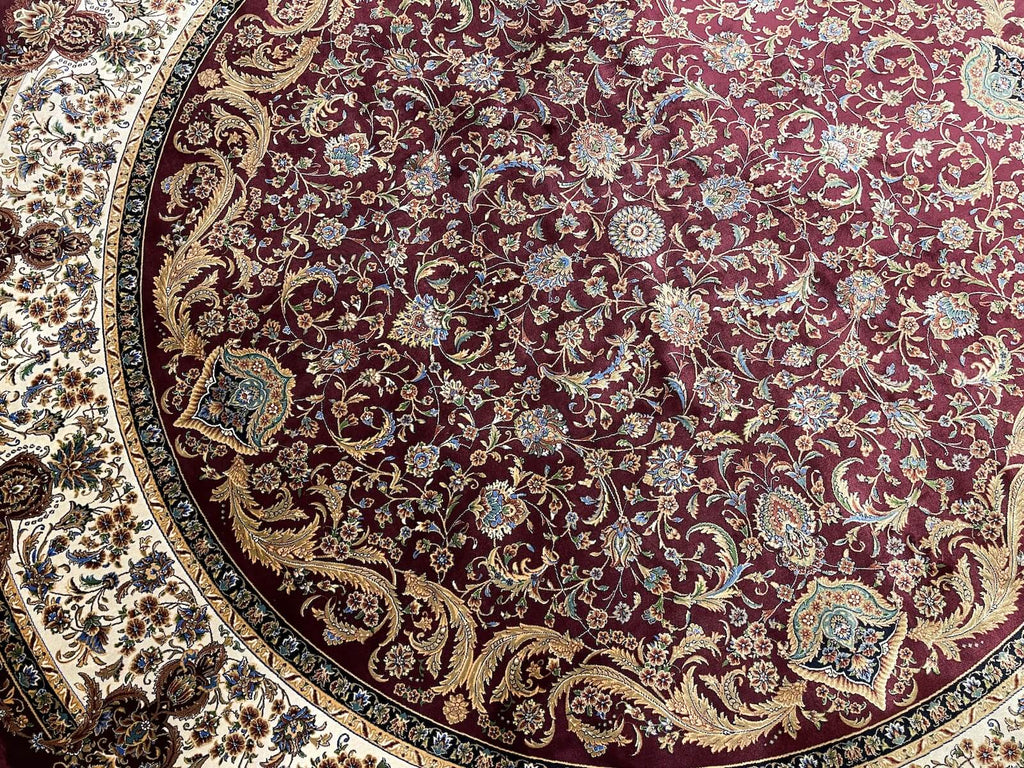 Quality Carpet Bamboo Rug Qum Round – 2034 by Camel Carpet