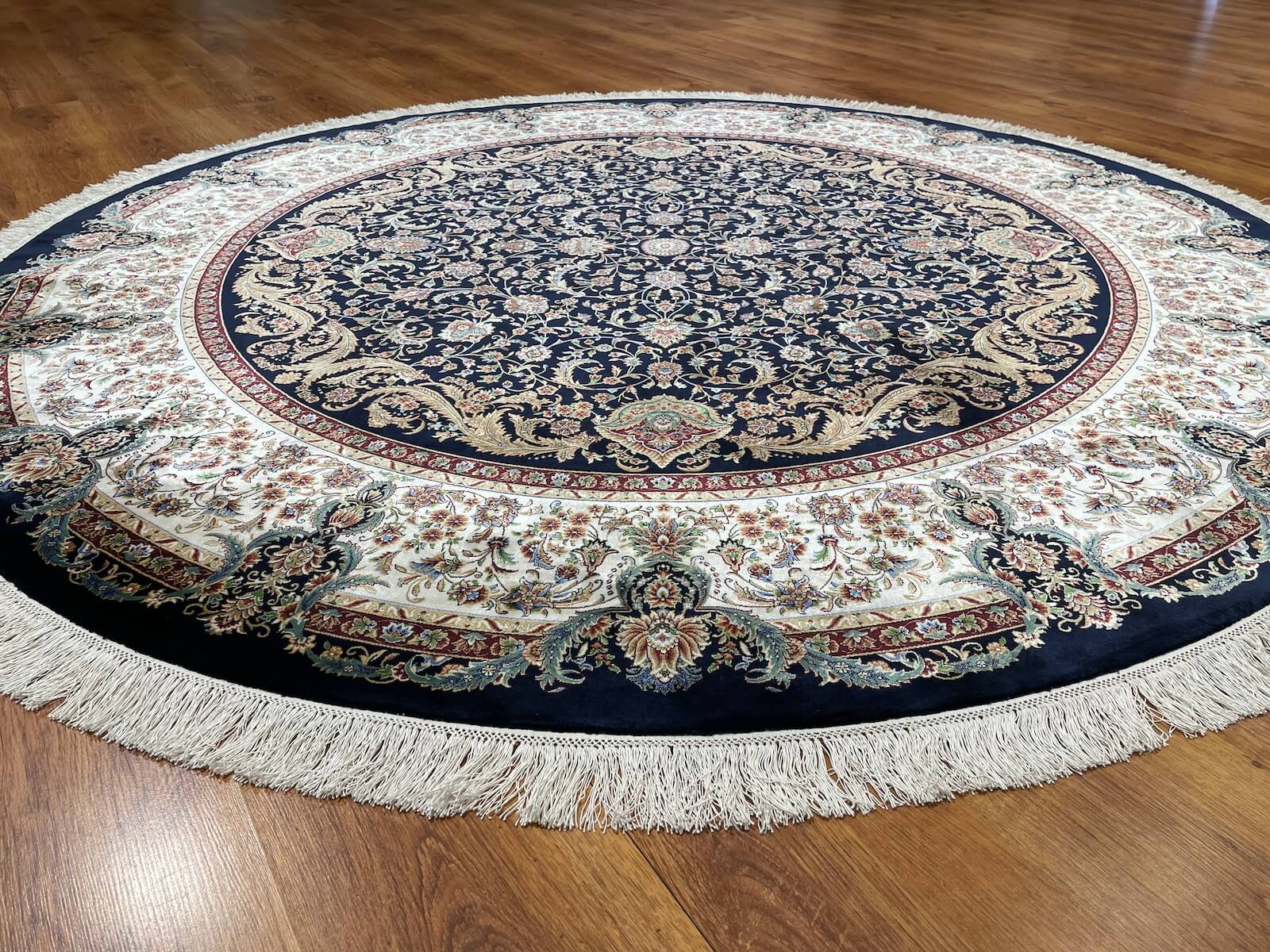 Quality Carpet Bamboo Rug Qum Round – 2036 by Camel Carpet