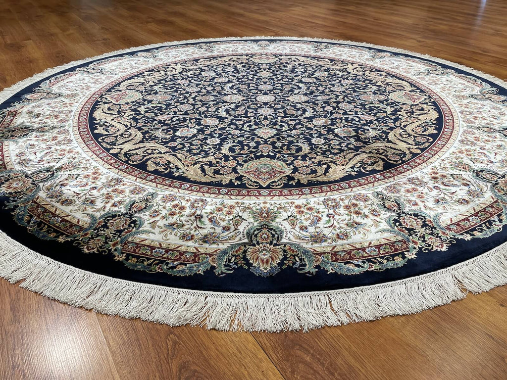 Quality Carpet Bamboo Rug Qum Round – 2036 by Camel Carpet