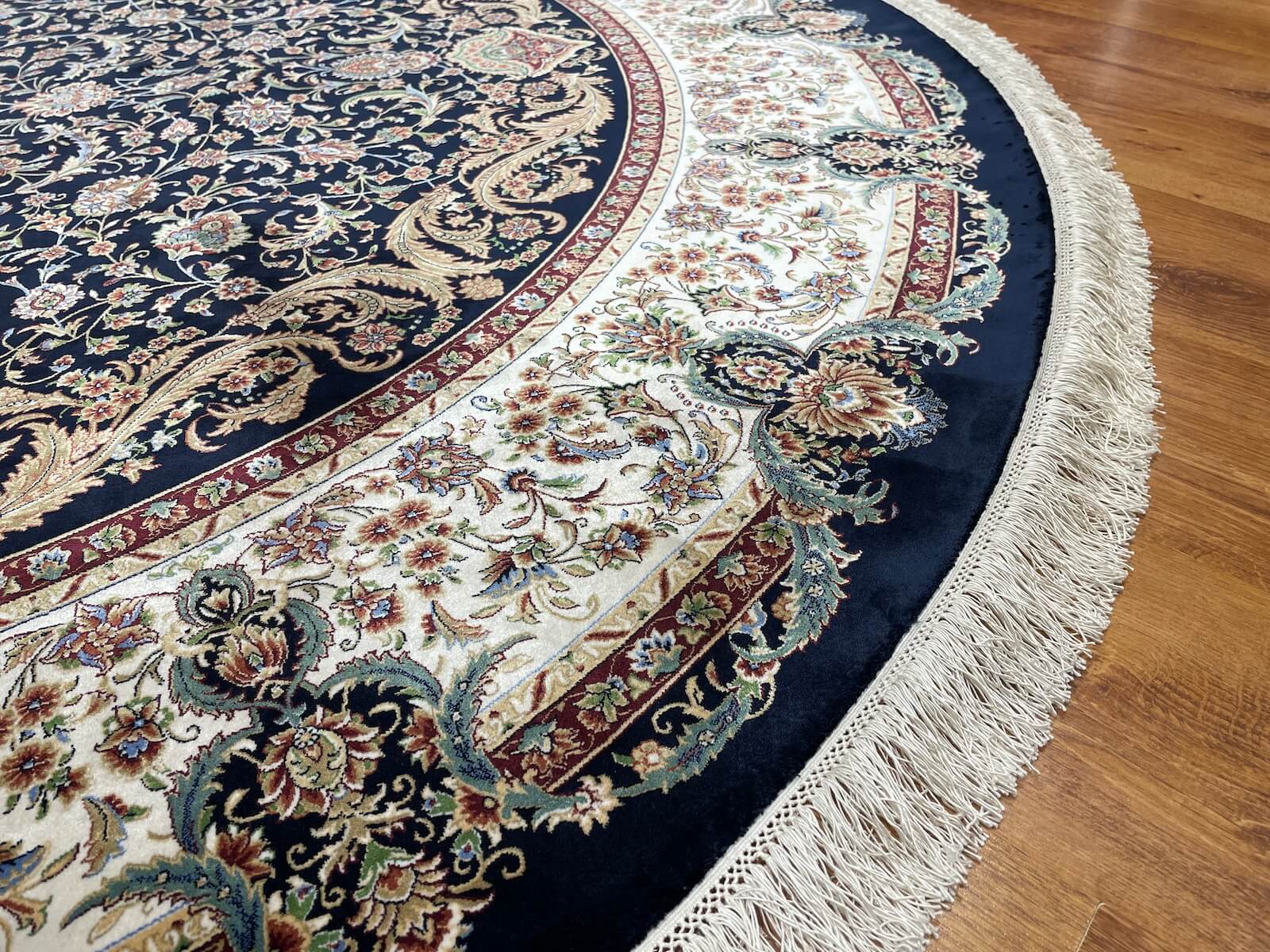 Quality Carpet Bamboo Rug Qum Round – 2036 by Camel Carpet