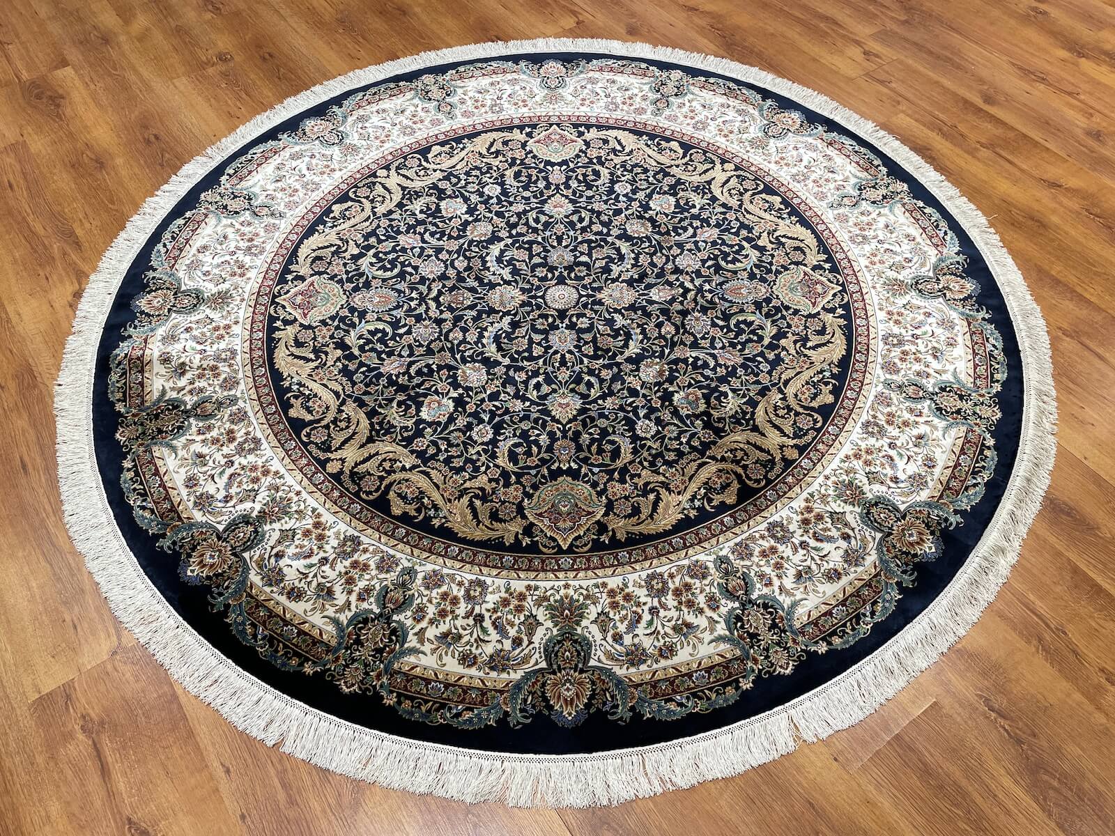 Quality Carpet Bamboo Rug Qum Round – 2036 by Camel Carpet
