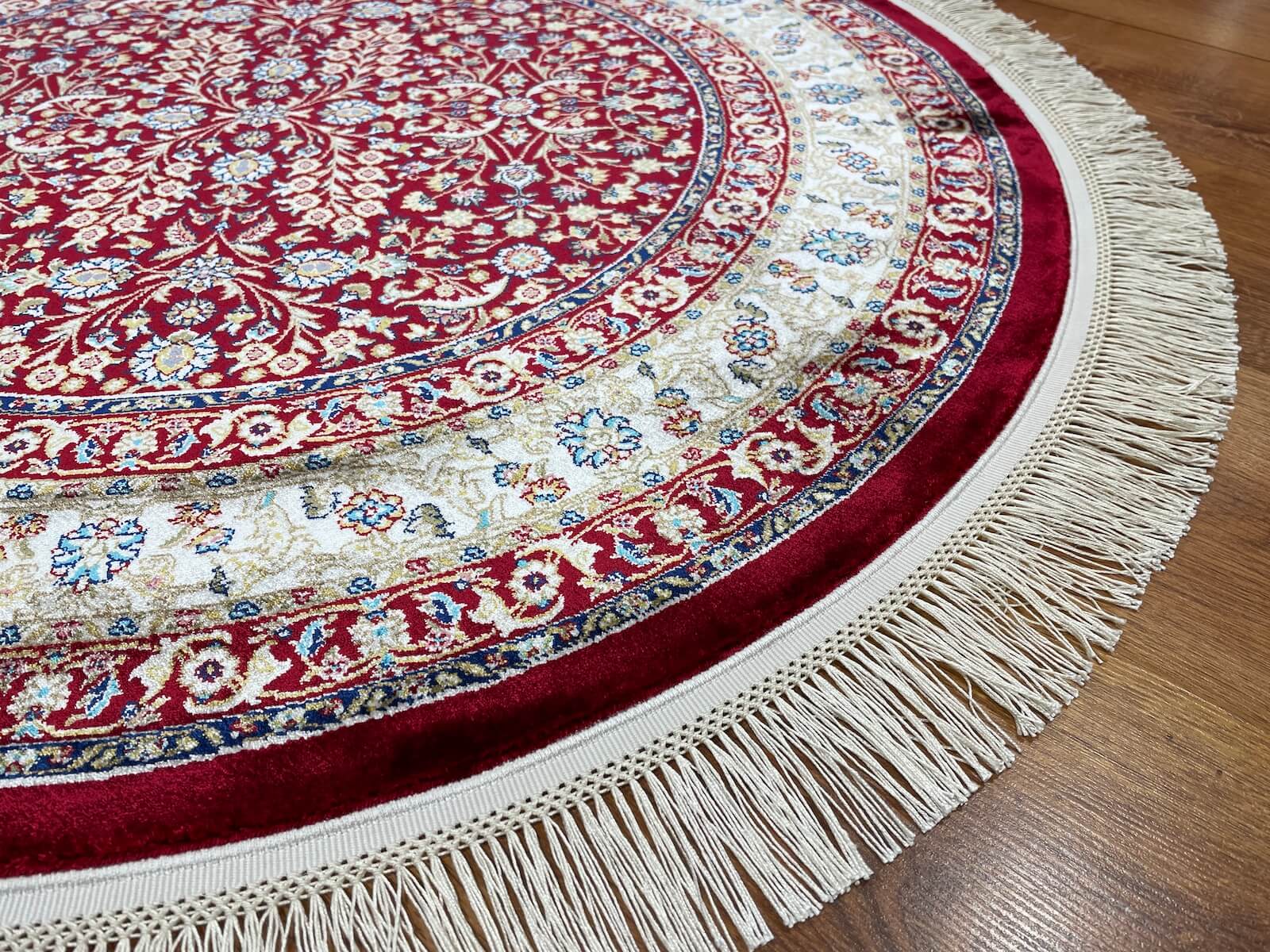 Quality Carpet Bamboo Rug Round – 39758F by Camel Carpet