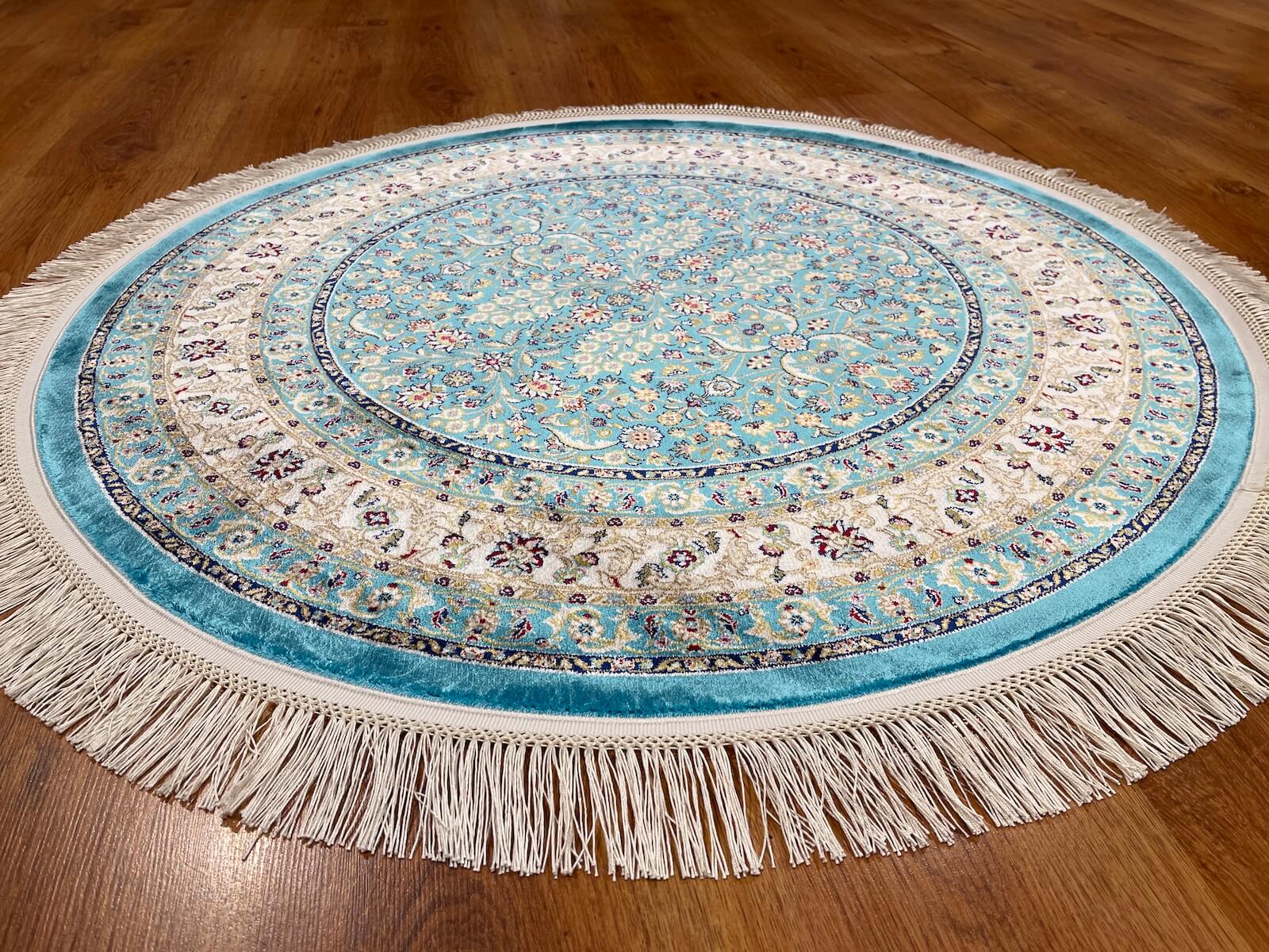 Quality Carpet Bamboo Rug Round – 39758F by Camel Carpet