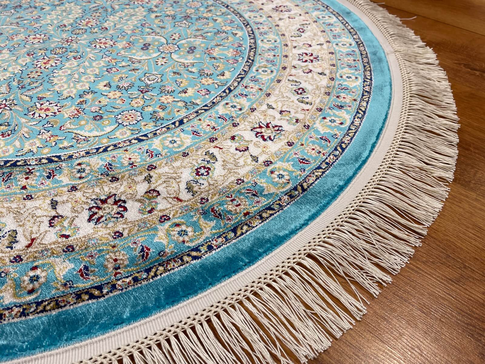 Quality Carpet Bamboo Rug Round – 39758F by Camel Carpet