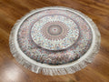Quality Carpet Bamboo Rug Round 40475A Hardal by Camel Carpet