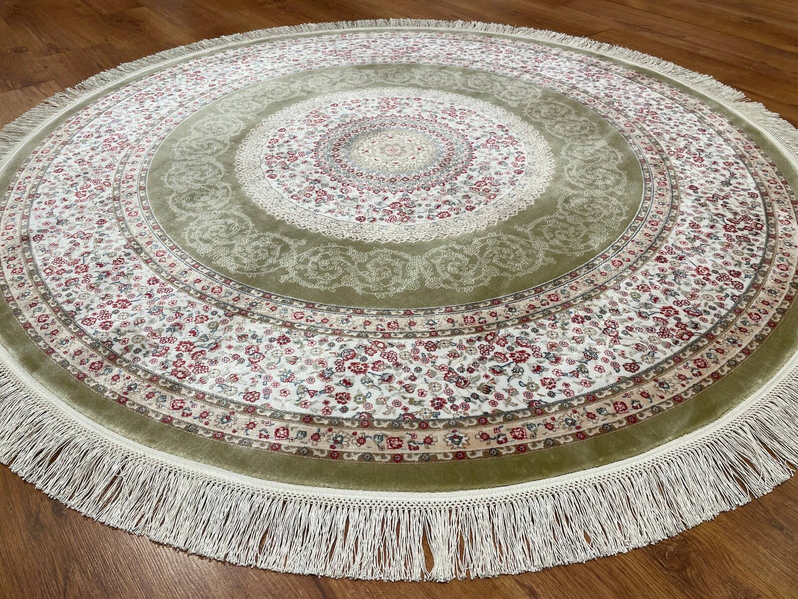 Quality Carpet Bamboo Rug Round – 4608D by Camel Carpet
