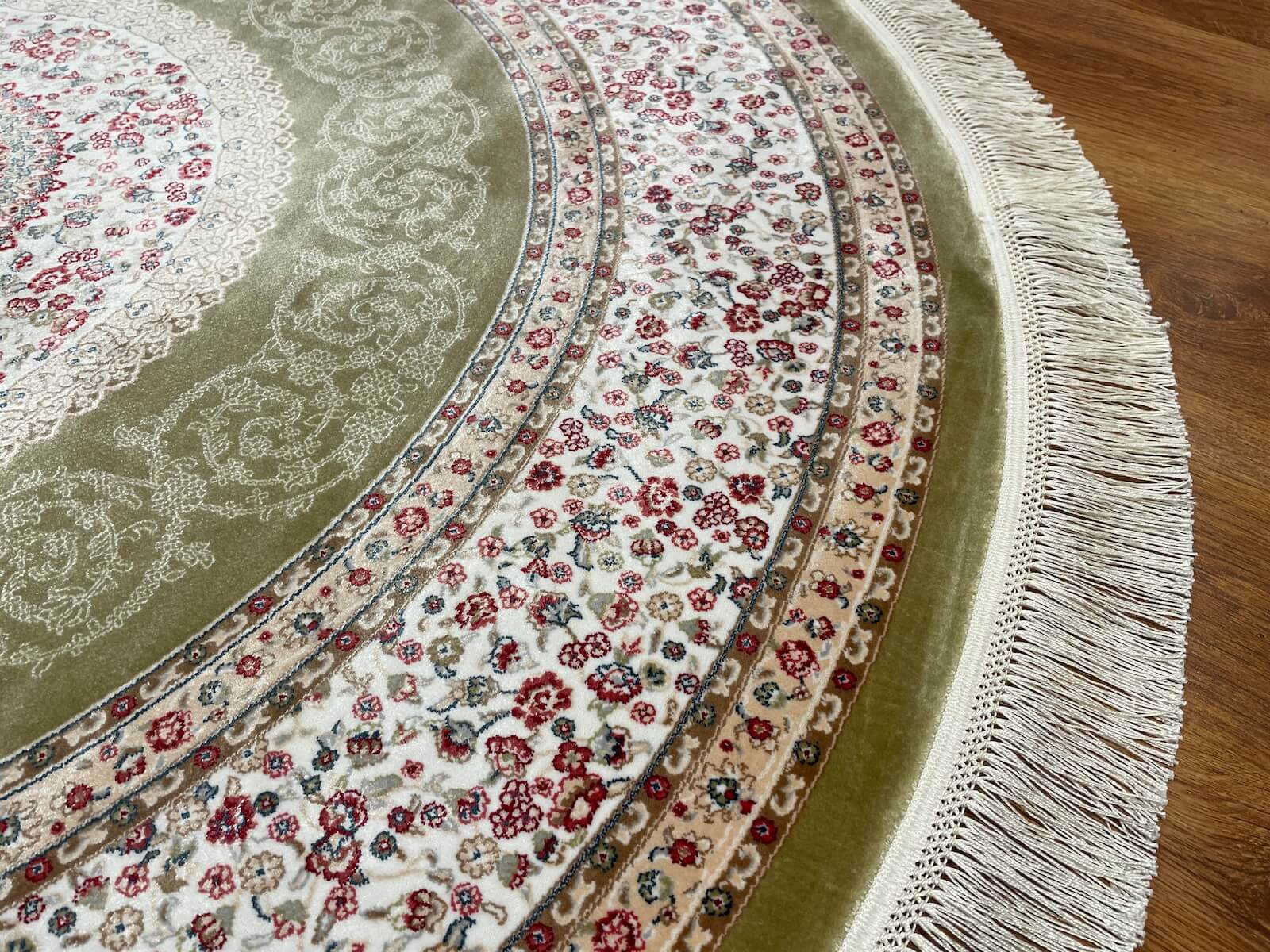 Quality Carpet Bamboo Rug Round – 4608D by Camel Carpet