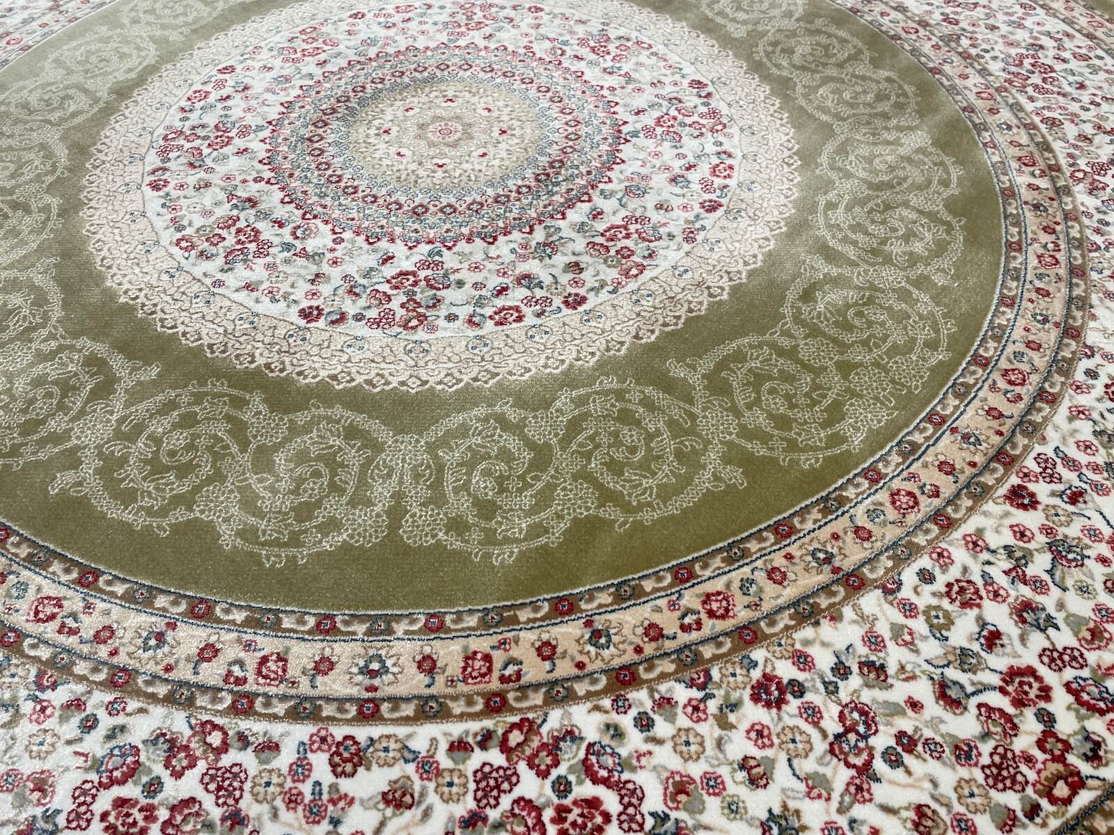 Quality Carpet Bamboo Rug Round – 4608D by Camel Carpet
