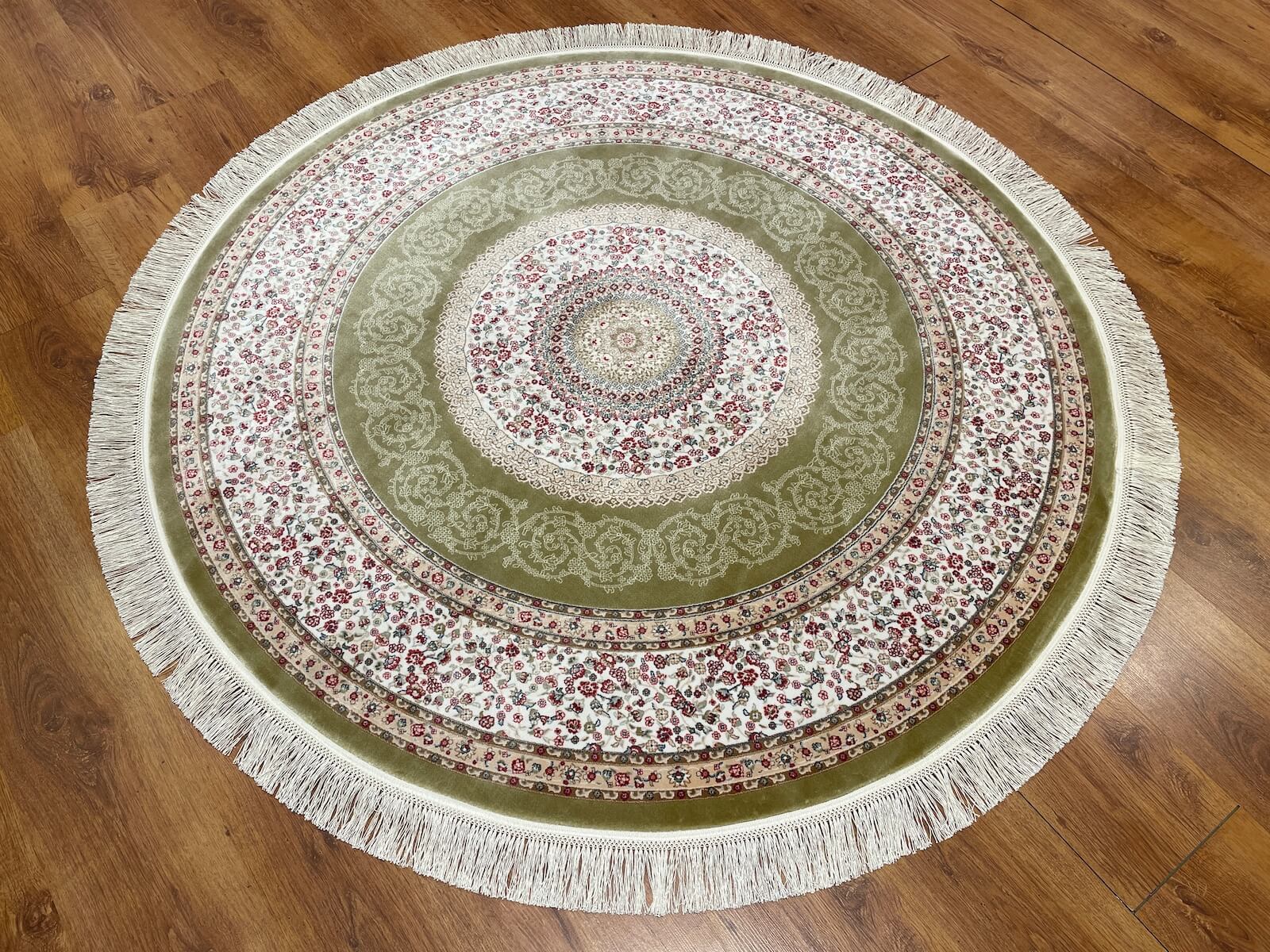 Quality Carpet Bamboo Rug Round – 4608D by Camel Carpet