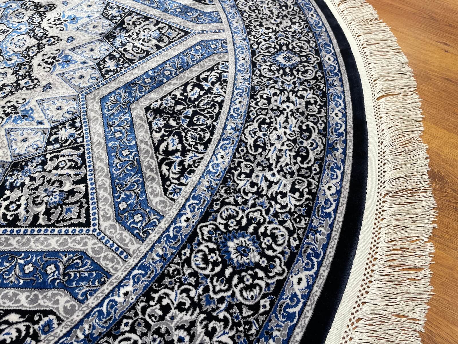 Quality Carpet Bamboo Rug Round – 5157B by Camel Carpet