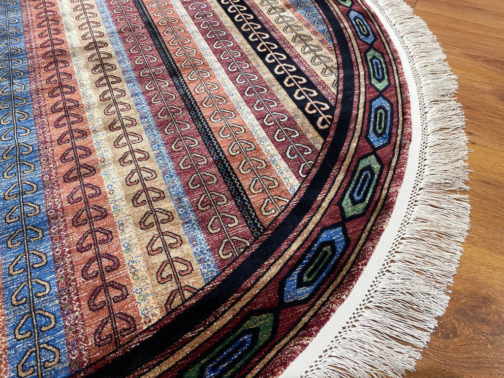 Quality Carpet Bamboo Rug Round – 5165A by Camel Carpet