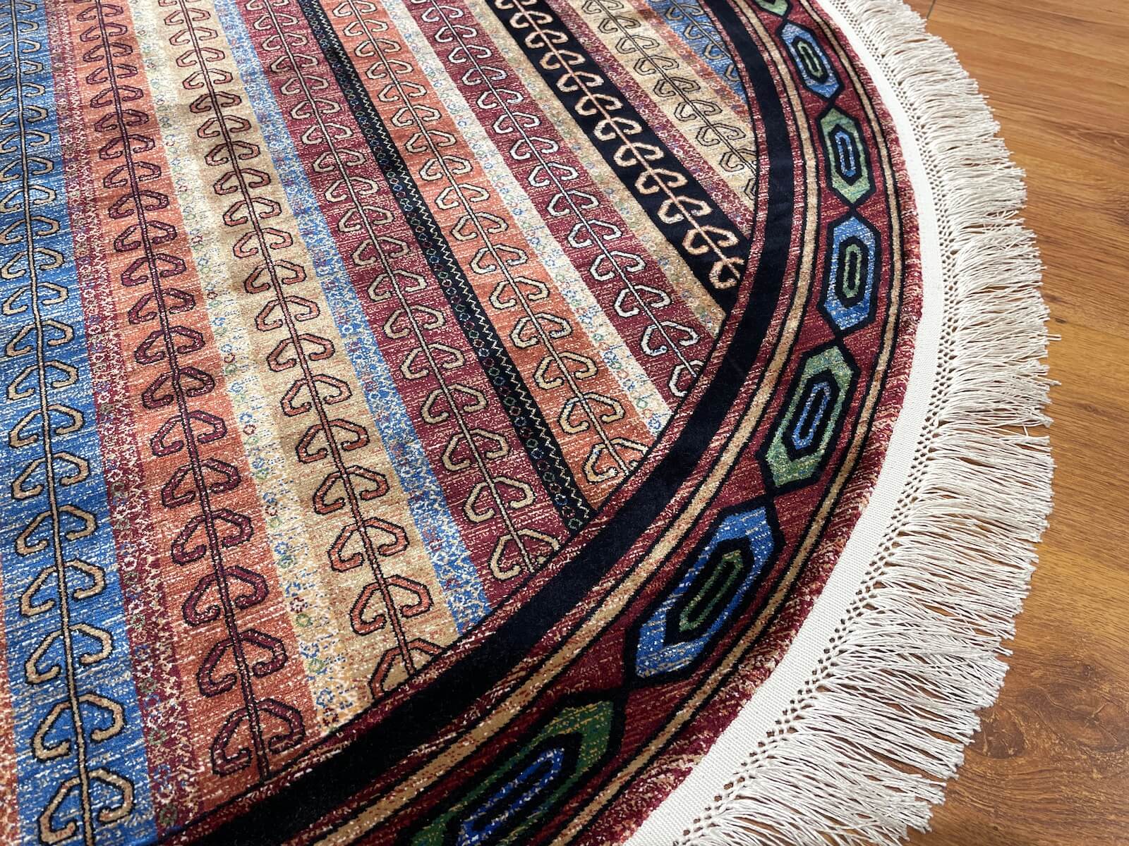 Quality Carpet Bamboo Rug Round – 5165A by Camel Carpet
