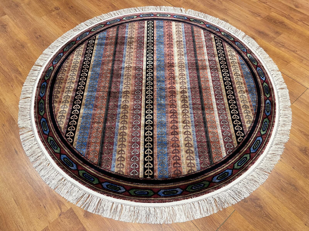 Quality Carpet Bamboo Rug Round – 5165A by Camel Carpet