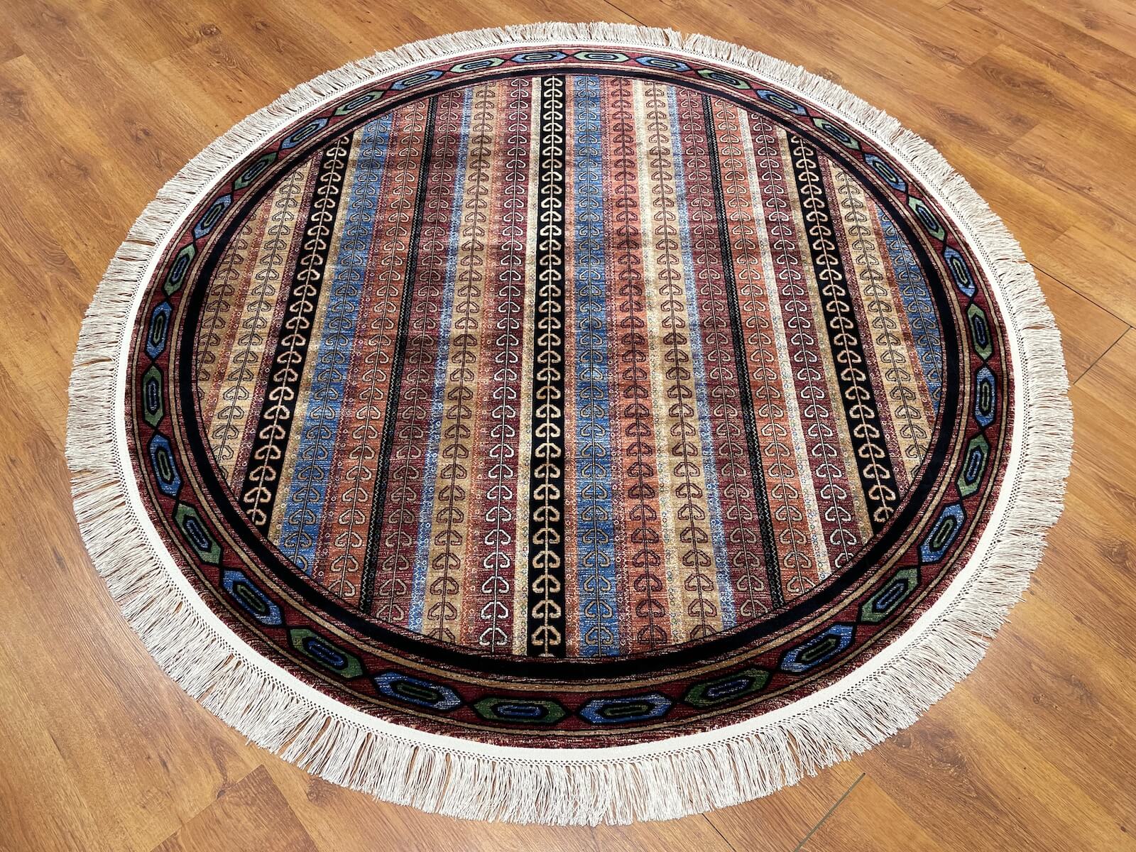 Quality Carpet Bamboo Rug Round – 5165A by Camel Carpet