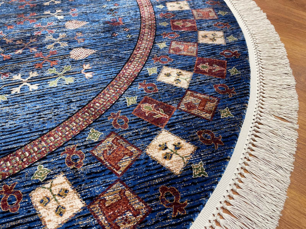 Quality Carpet Bamboo Rug Round – 5170A by Camel Carpet