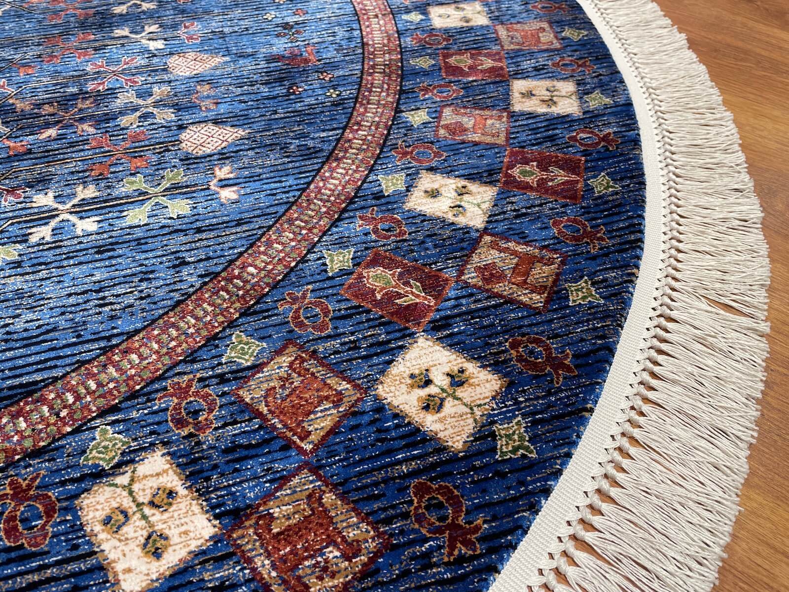 Quality Carpet Bamboo Rug Round – 5170A by Camel Carpet