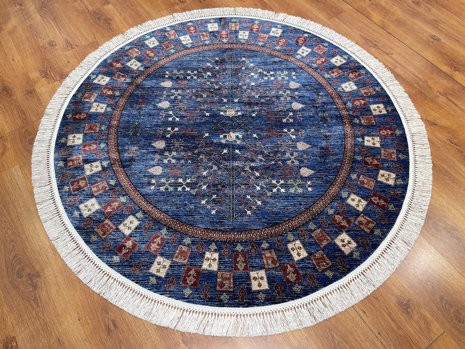 Quality Carpet Bamboo Rug Round – 5170A by Camel Carpet