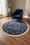 Quality Carpet Bamboo Rug Round – 5170A by Camel Carpet