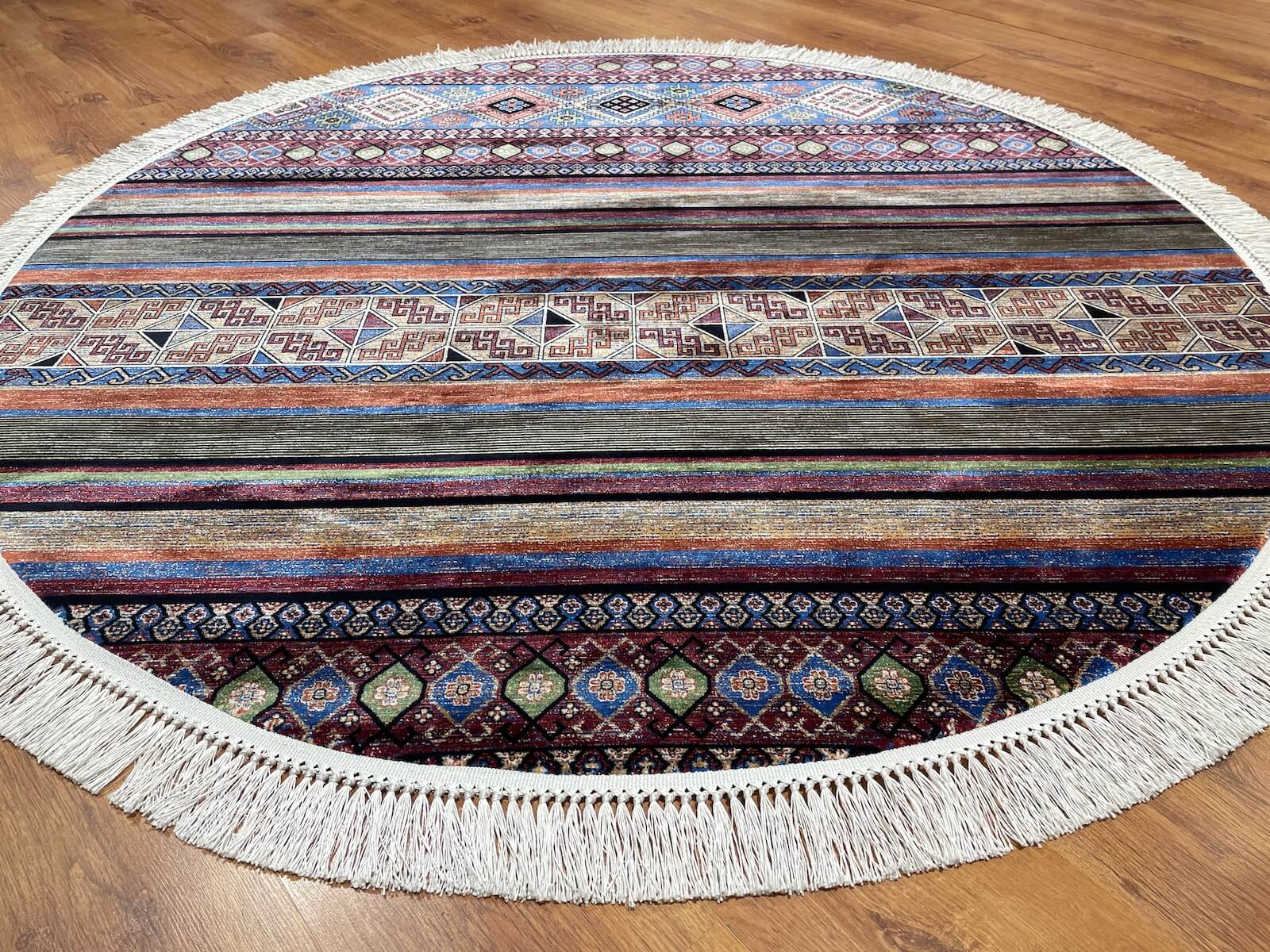Quality Carpet Bamboo Rug Round – 5171A by Camel Carpet