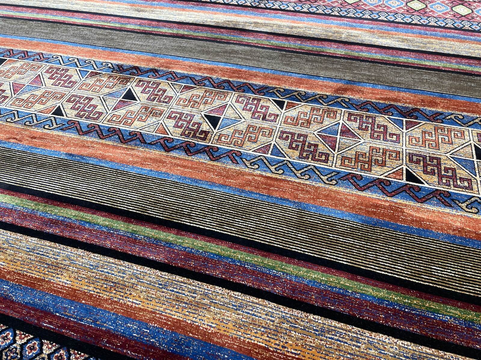 Quality Carpet Bamboo Rug Round – 5171A by Camel Carpet