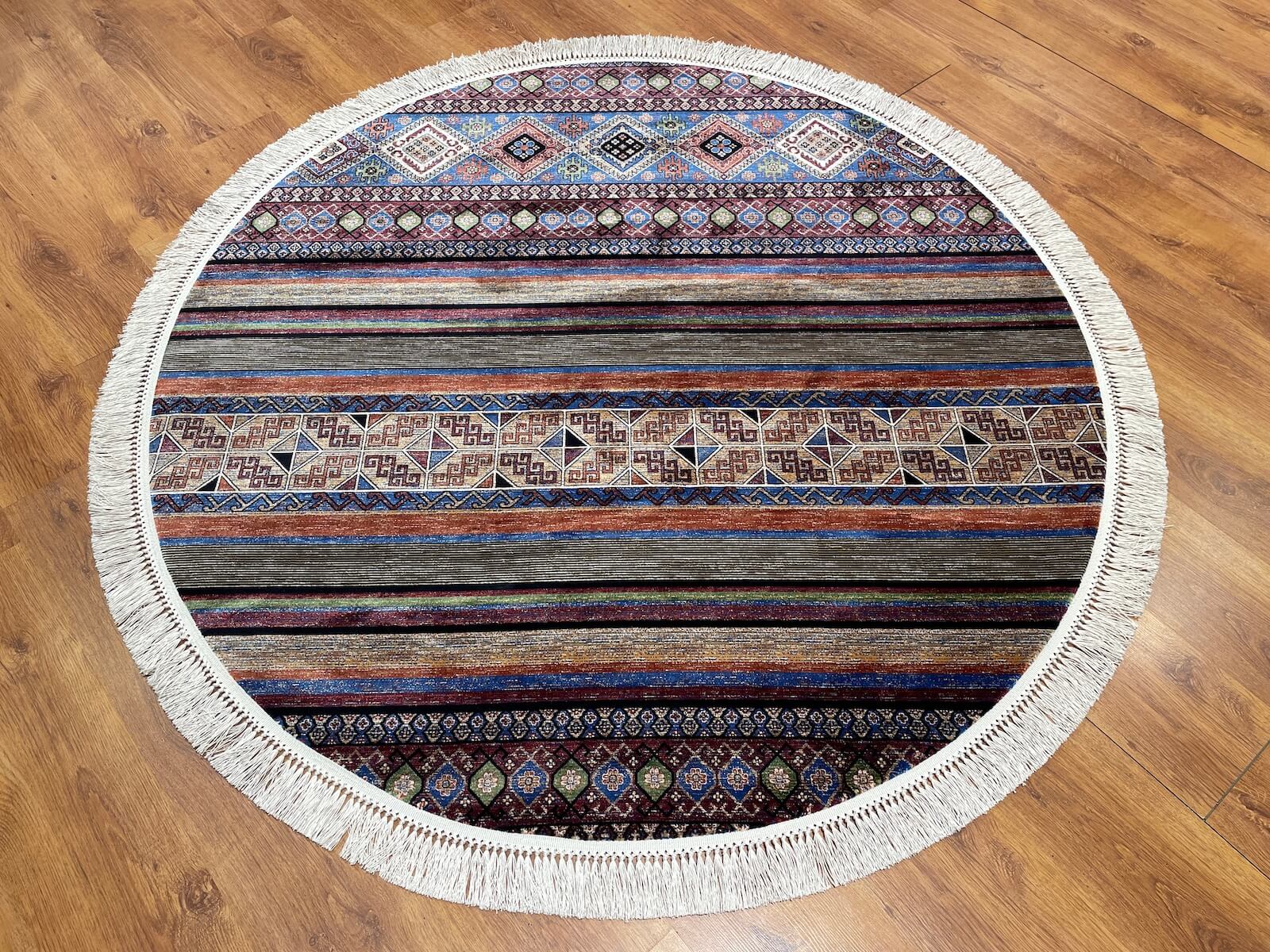 Quality Carpet Bamboo Rug Round – 5171A by Camel Carpet