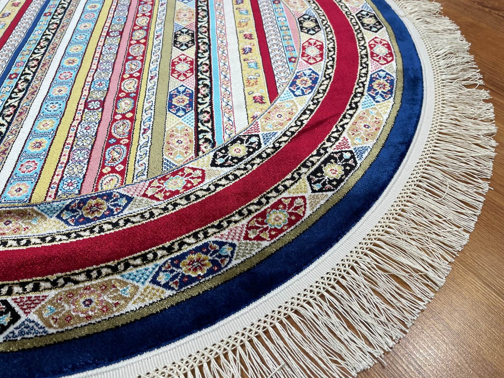 Quality Carpet Bamboo Rug Round – 52327A by Camel Carpet