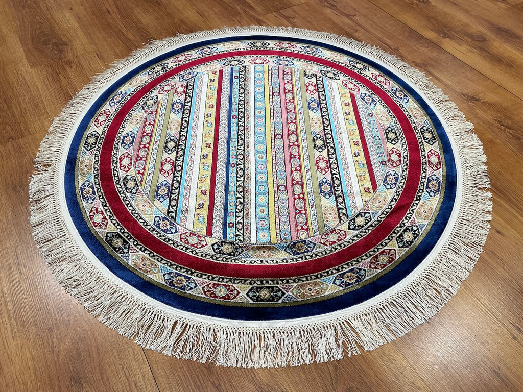 Quality Carpet Bamboo Rug Round – 52327A by Camel Carpet