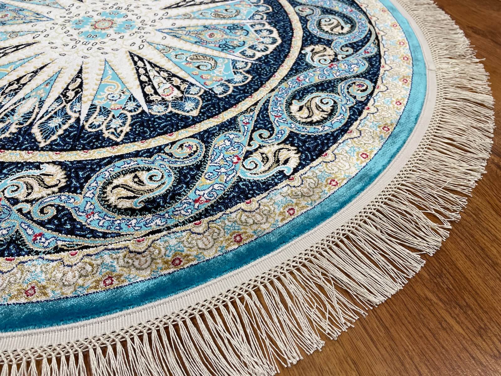 Quality Carpet Bamboo Rug Round – 52820A by Camel Carpet