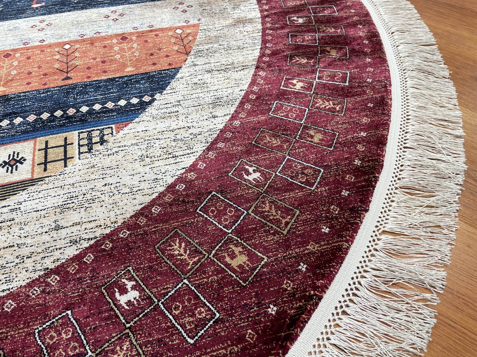 Quality Carpet Bamboo Rug Round – 6475T by Camel Carpet