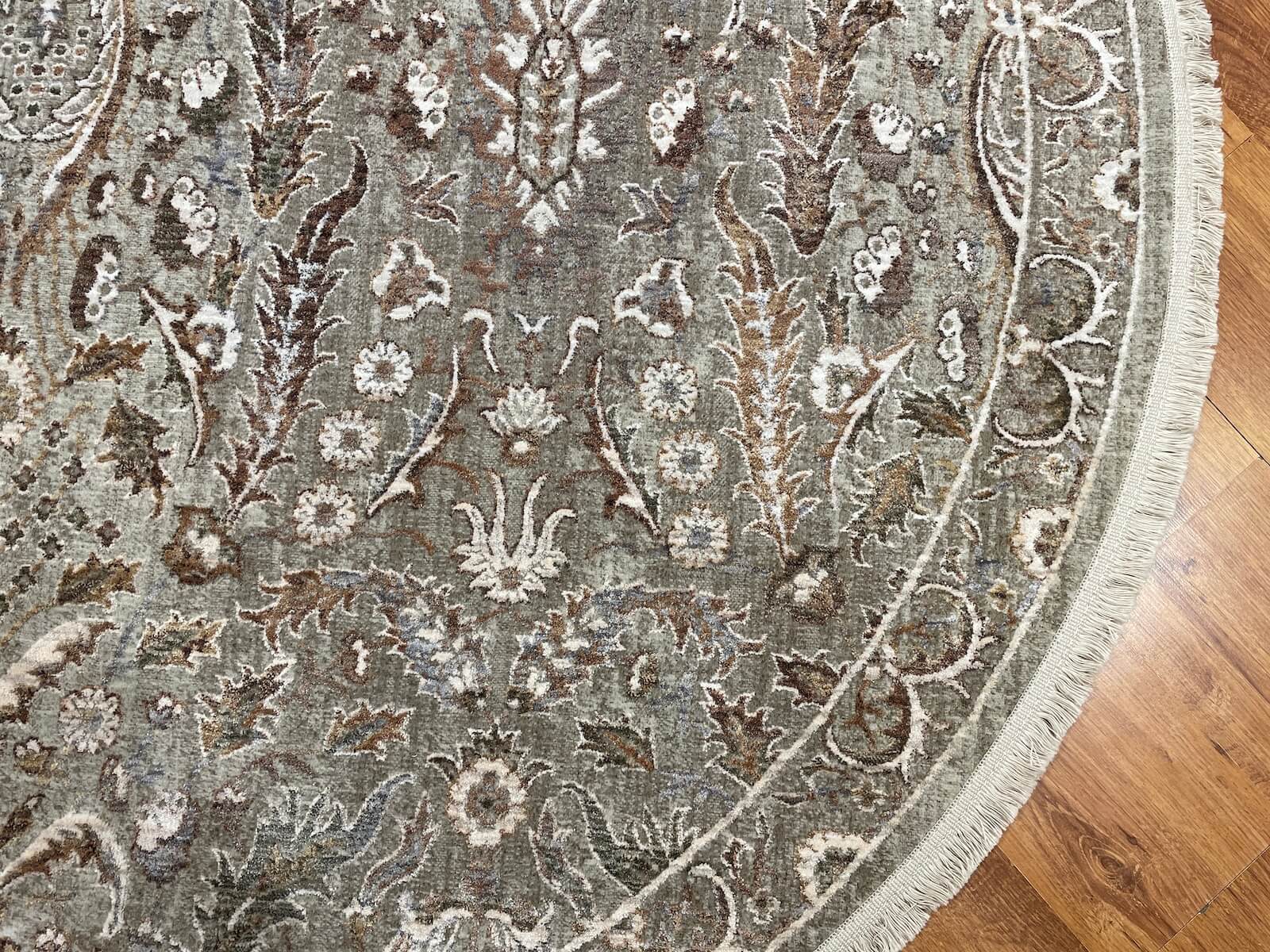 Quality Carpet Bamboo Rug Round 804 Bej by Camel Carpet