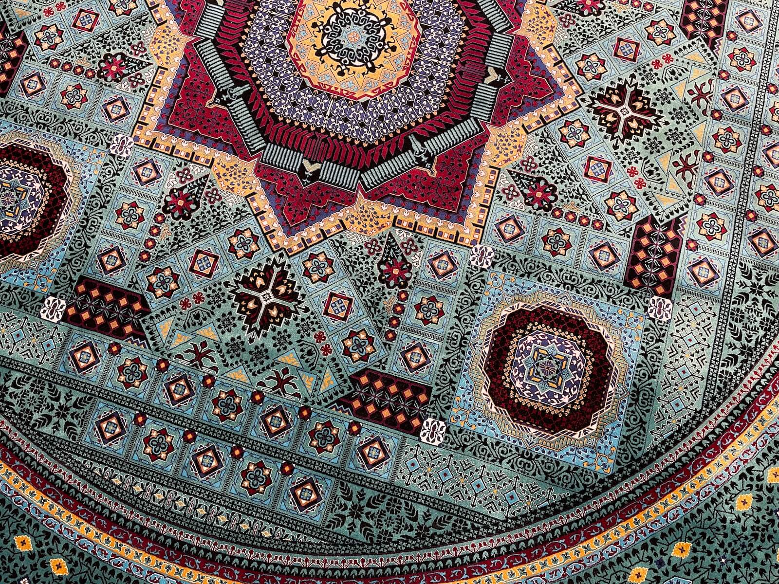 Quality Carpet Bamboo Rug Round – 8141A by Camel Carpet