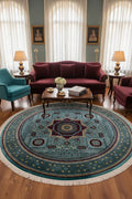 Quality Carpet Bamboo Rug Round – 8141A by Camel Carpet