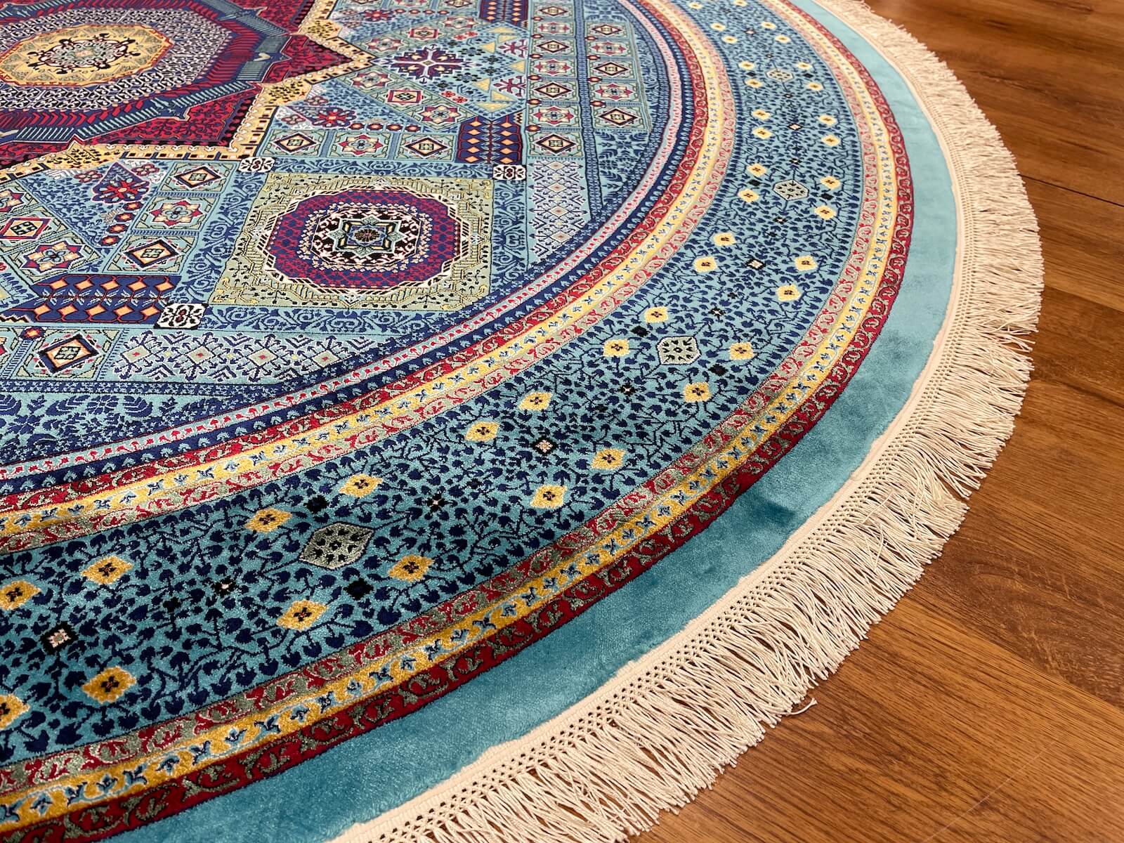 Quality Carpet Bamboo Rug Round – 8141B by Camel Carpet