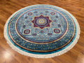 Quality Carpet Bamboo Rug Round – 8141B by Camel Carpet