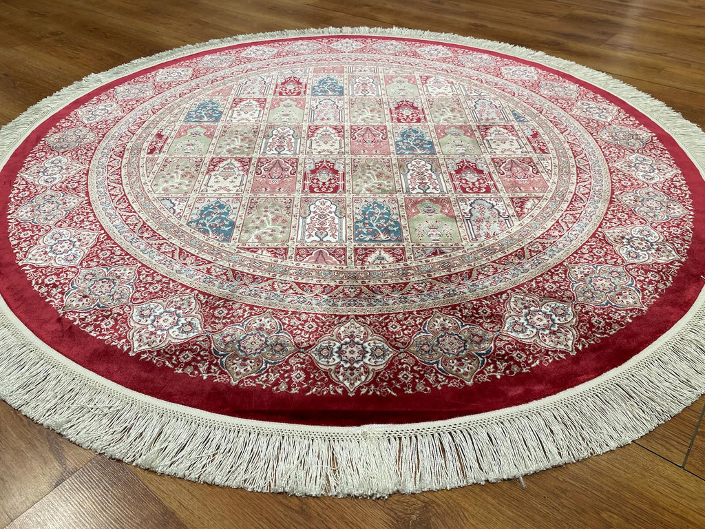 Quality Carpet Bamboo Rug Round – 8182A by Camel Carpet