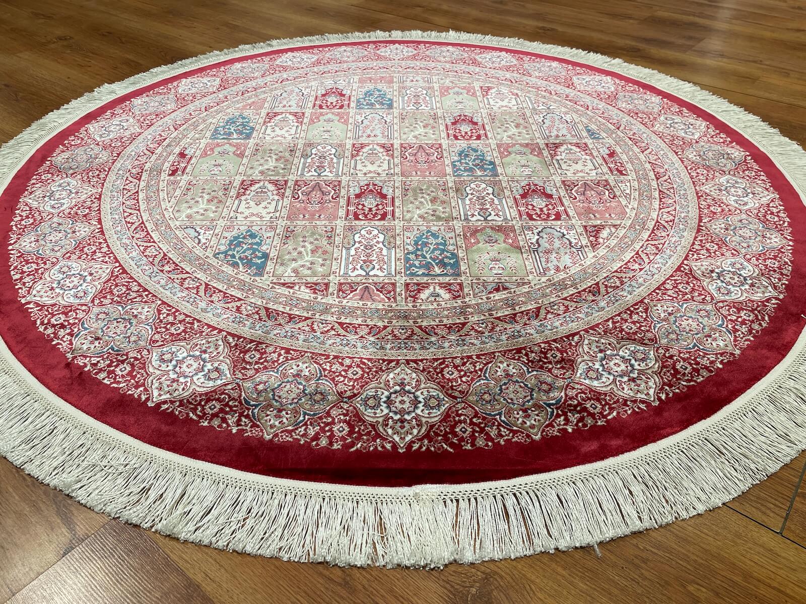 Quality Carpet Bamboo Rug Round – 8182A by Camel Carpet