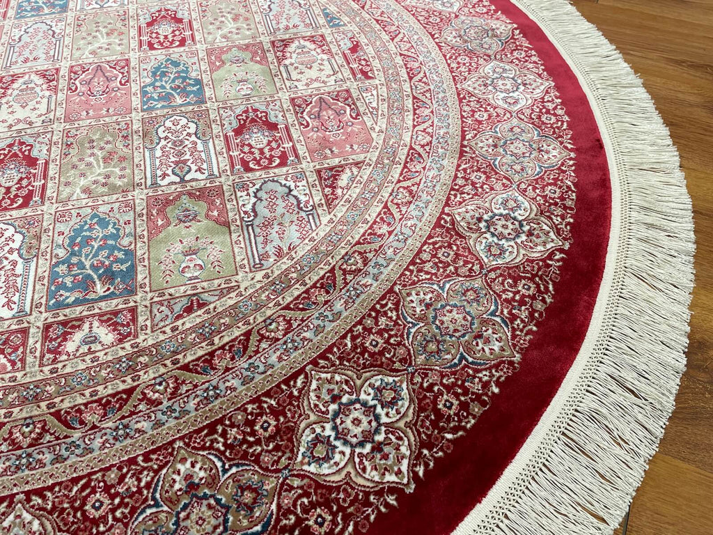 Quality Carpet Bamboo Rug Round – 8182A by Camel Carpet
