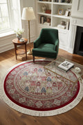 Quality Carpet Bamboo Rug Round – 8182A by Camel Carpet