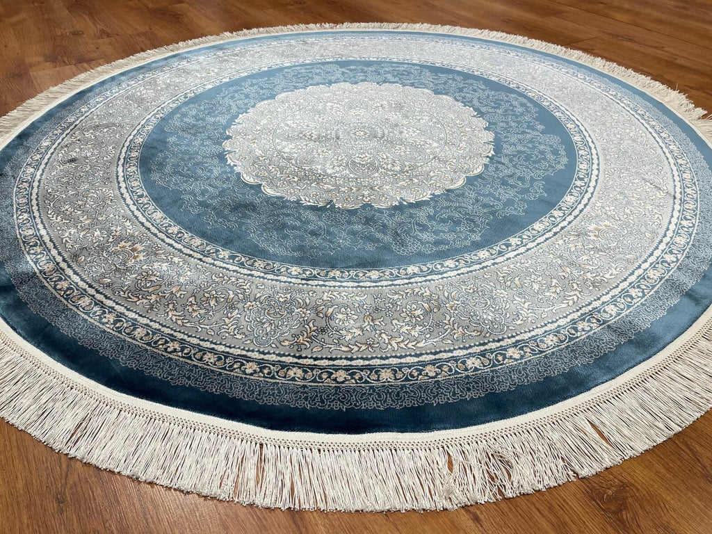 Quality Carpet Bamboo Rug Round – 8273A by Camel Carpet