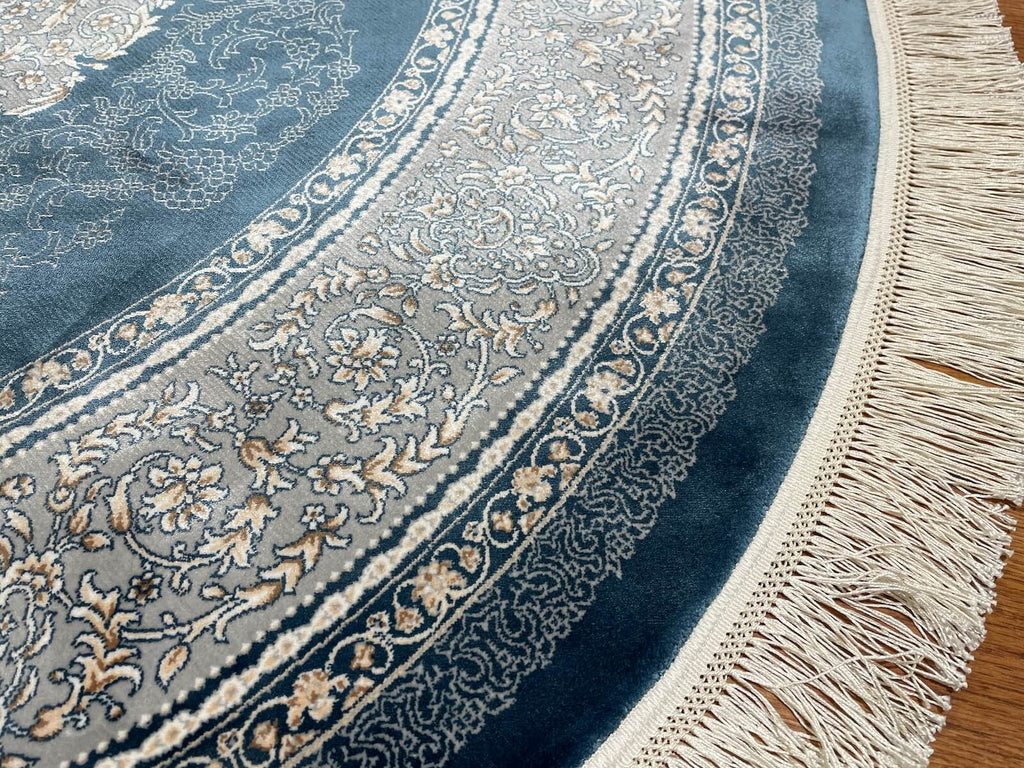 Quality Carpet Bamboo Rug Round – 8273A by Camel Carpet