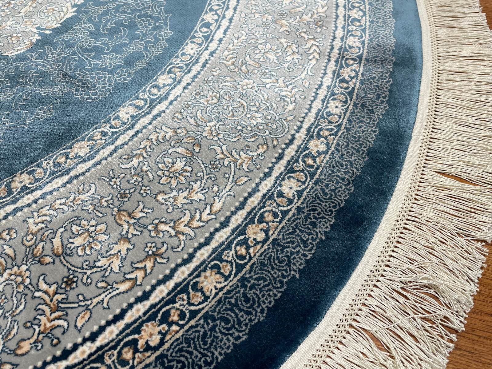 Quality Carpet Bamboo Rug Round – 8273A by Camel Carpet