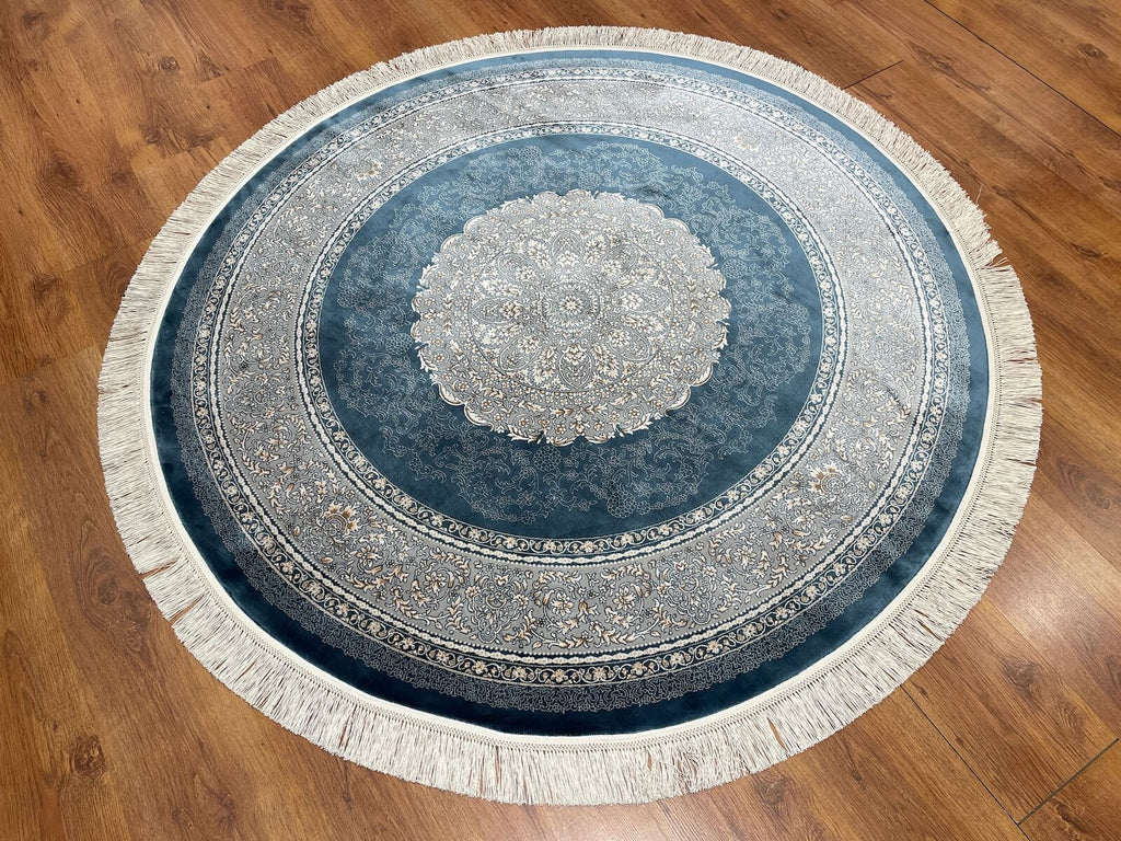 Quality Carpet Bamboo Rug Round – 8273A by Camel Carpet