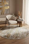 Quality Carpet Bamboo Rug Round – 0835C by Camel Carpet