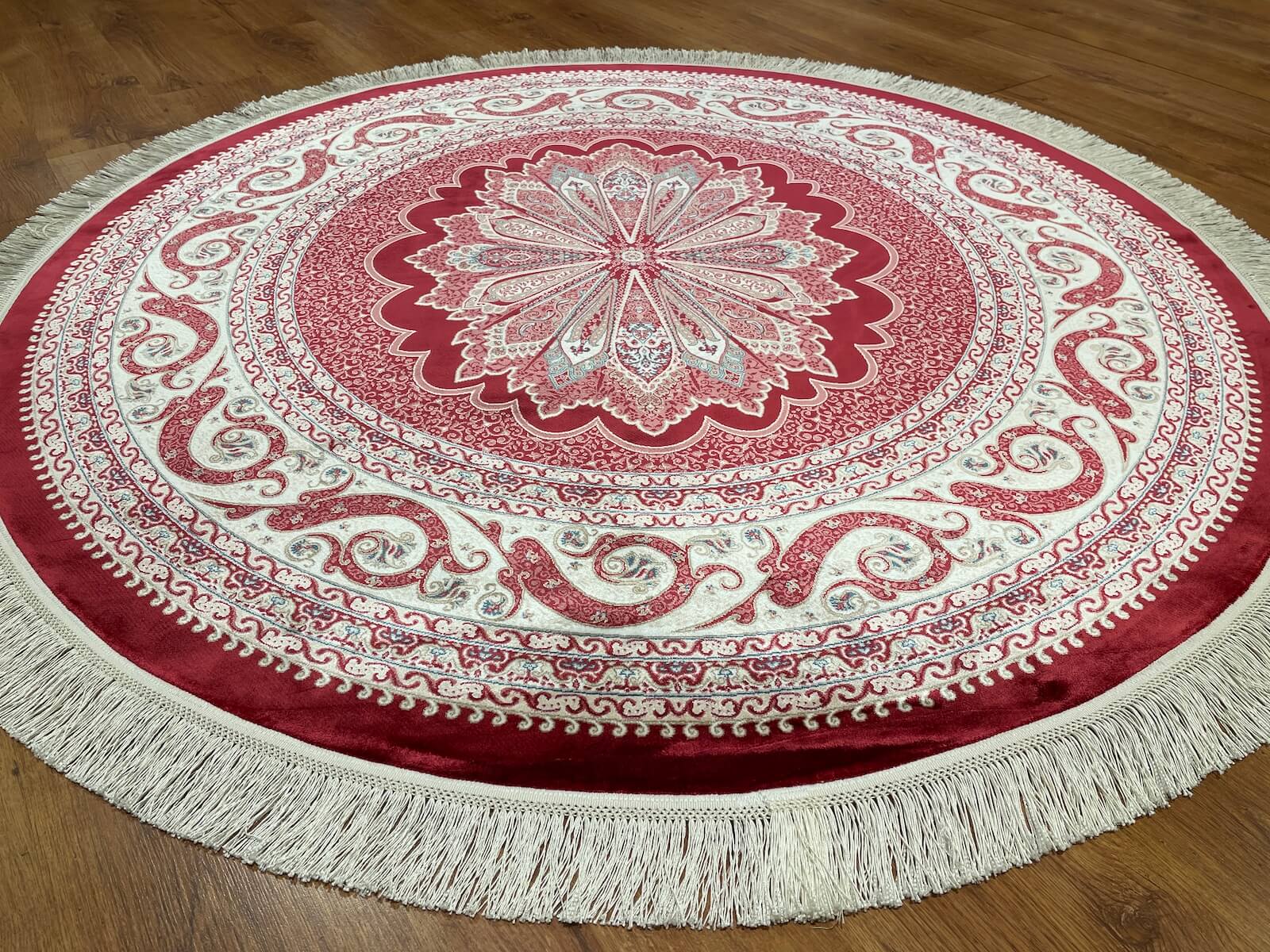 Quality Carpet Bamboo Rug Round – 8361C by Camel Carpet