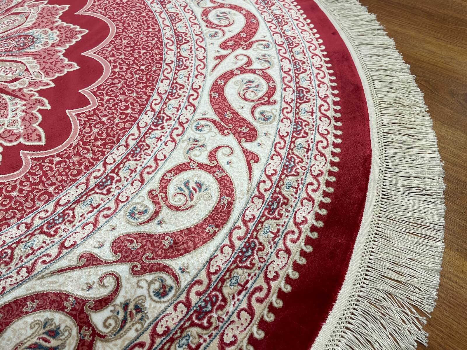 Quality Carpet Bamboo Rug Round – 8361C by Camel Carpet